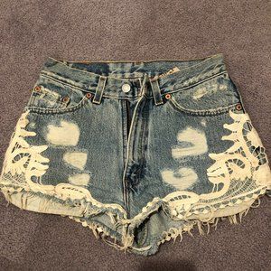 VINTAGE Embroidered Levi's Shorts